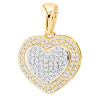 Elegant 14K Gold Diamond Double Heart Pendant for Women 0.35ct