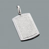 Iced Out Diamond Dog Tag Pendant 1.99ct Sterling Silver