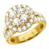 Large 4 Carat Diamond Engagement Ring for Women 14k Gold Cluster Diamonds testimonial