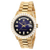 Men's Gold Watch Rolex Day-Date | 36mm | Dark Blue Dial | President Bracelet | Diamond Bezel
