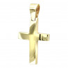 Real 14K Gold Small Cross Pendant for Women and Men by LUXURMAN
