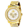 Men's Diamond Watch Yellow Gold Pltd | Large 2 Row Diamond Bezel Luxurman 5ct