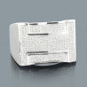 Sterling Silver Men's Diamond Ring 0.49ct