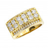 Unique Statement 2 Carat G VS Diamond Ring For Men 18k Gold Band