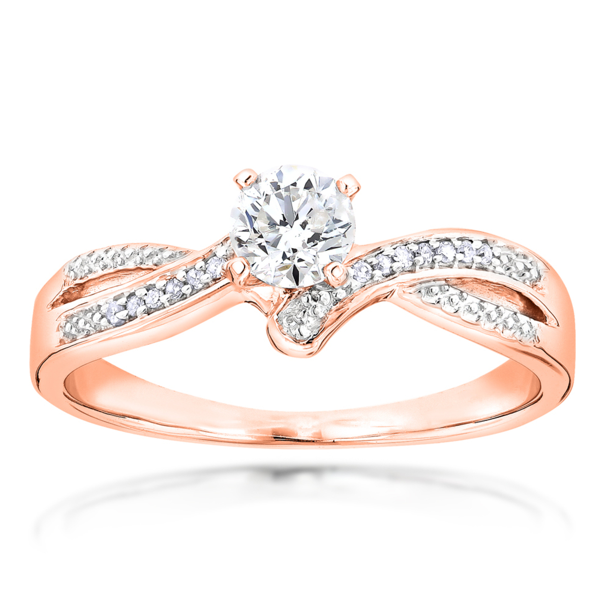Item Code: 405501, Approx. Weight: 3 g, Warranty: 12 months, Ring Style: Birthstone, Metal: 14K Gold, Bridal: Bridal, Engagement, Promise, Width: 1/4in (6mm), Carat Weight: 0.34 ct, Type of Gemstone: Diamond, Shape: Round, Color: H, Clarity: SI, Stone Setting Type: Prong.