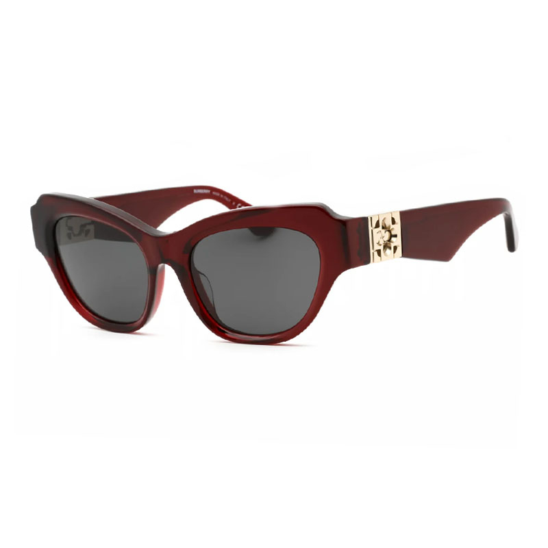 BURBERRY Women Burgundy Acetate Cat Eye‎ Sunglasses Made in Italy CE UK CA New BURBERRY Women Burgundy Acetate Cat Eye Sunglasses Made in  main image 2