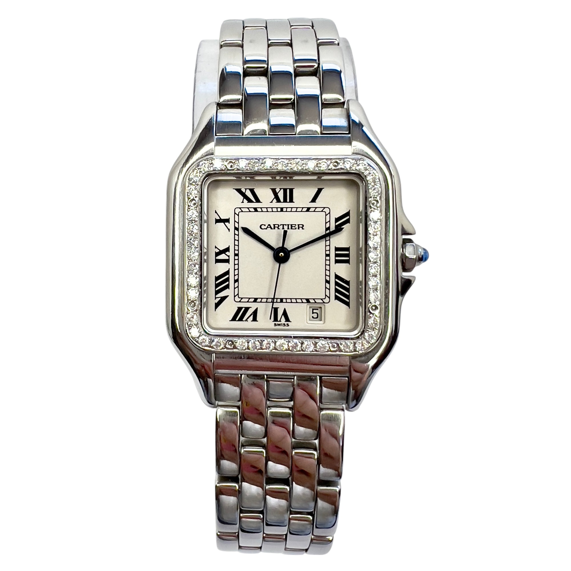Cartier La Panthere Stainless Steel Women's Diamond Watch