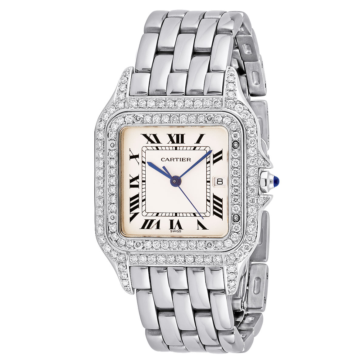 Cartier La Panthere Stainless Steel Women's Diamond Watch 29mm