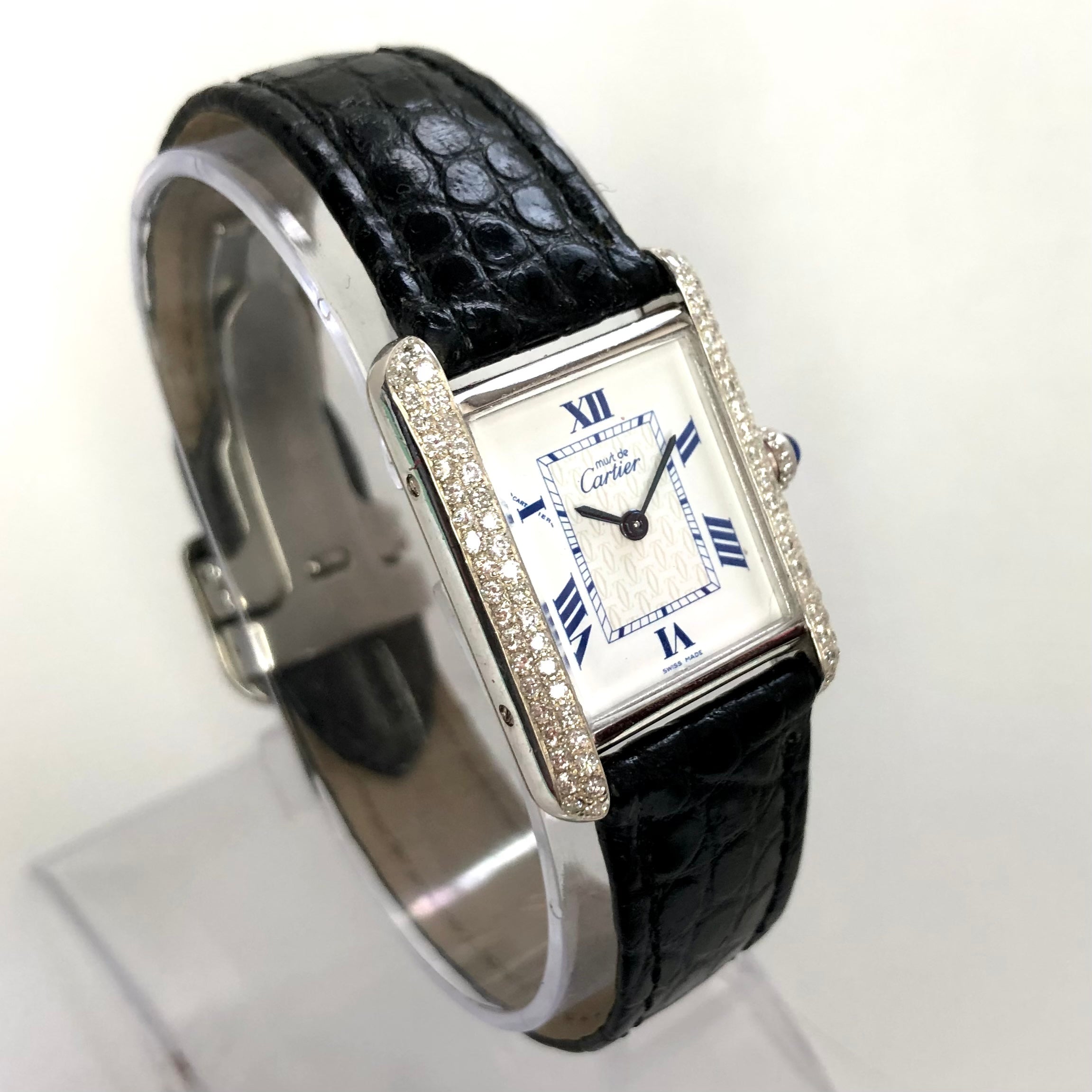 Cartier Must de Cartier Tank Sterling Silver Diamond Women's