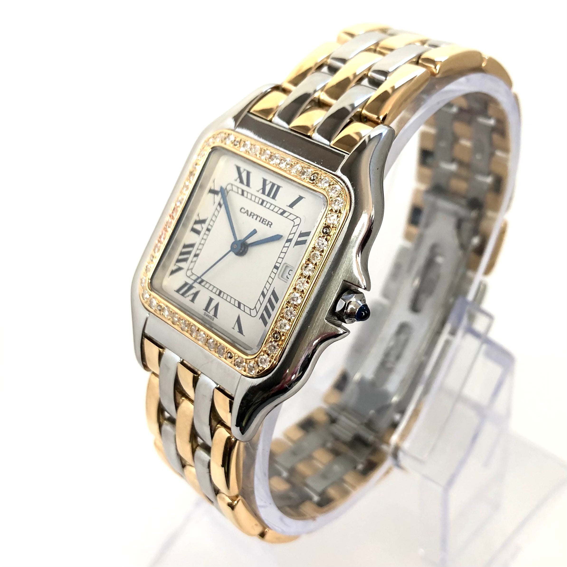 Women’s 18k gold color Stainless steel  Panther’s watch Pearl and diamond Cartier Panthere Mother of Pearl 18k Yellow Gold & Diamonds  main image 2