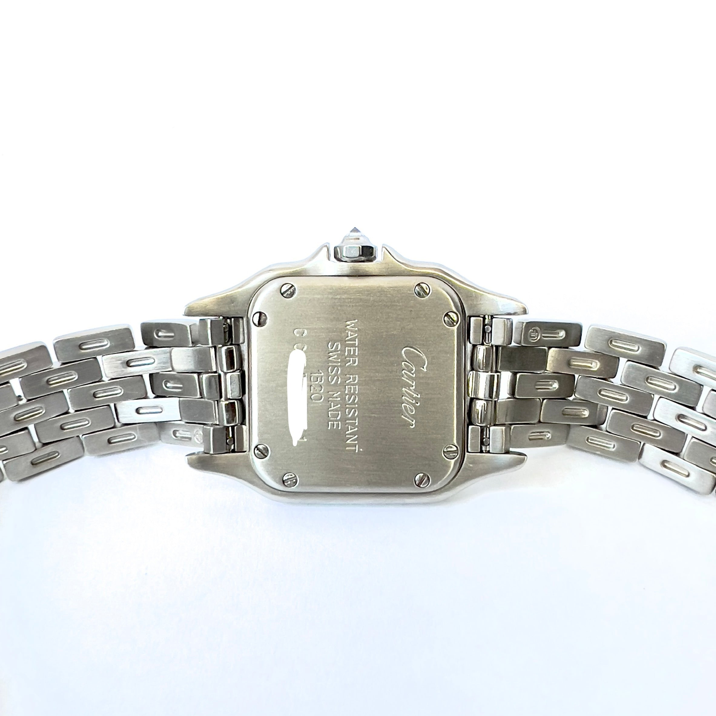 Cartier Panthere Stainless Steel Diamond Women's Watch 22mm 0.47ct