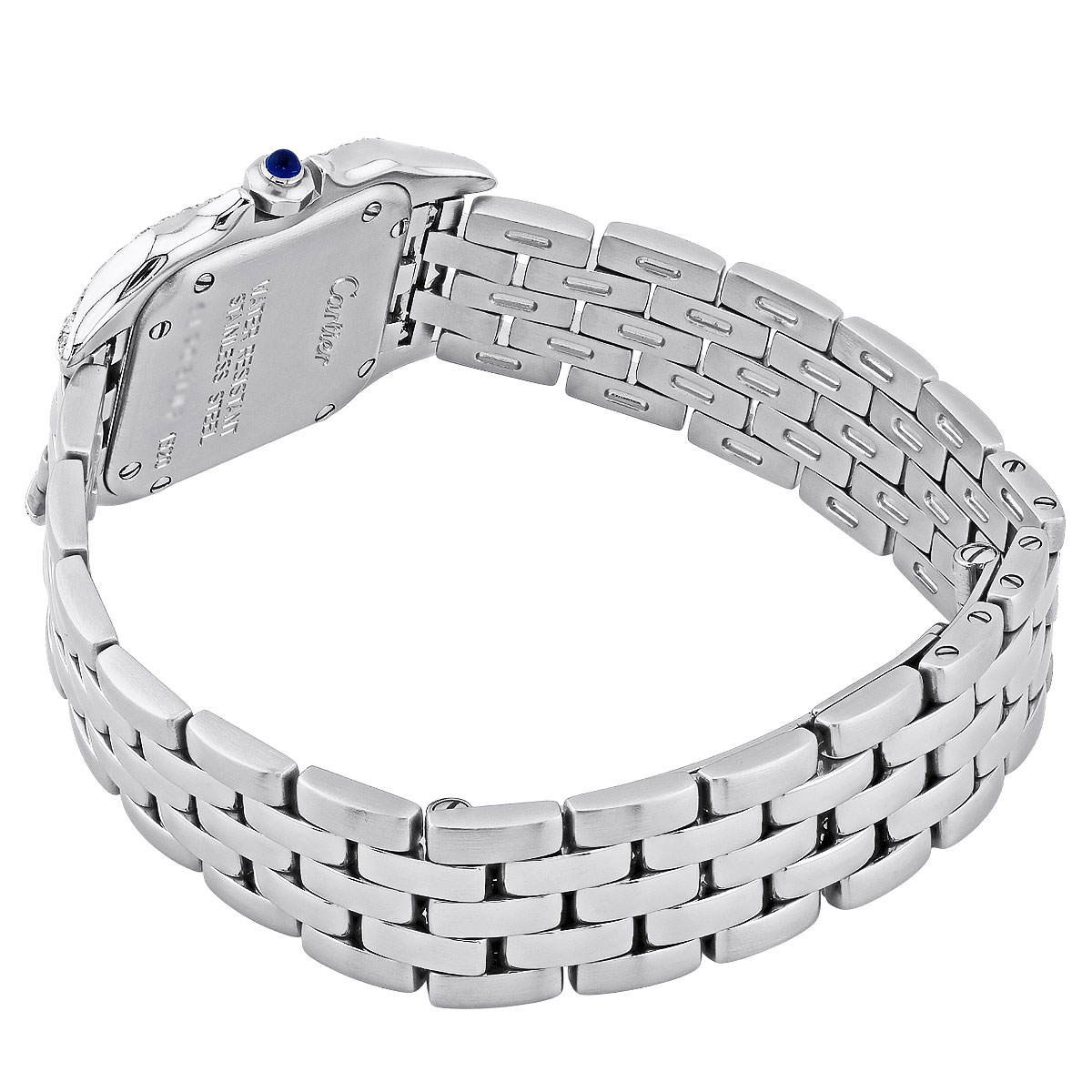 Cartier Panthere Stainless Steel Women's Diamond Watch 22mm ~1ct