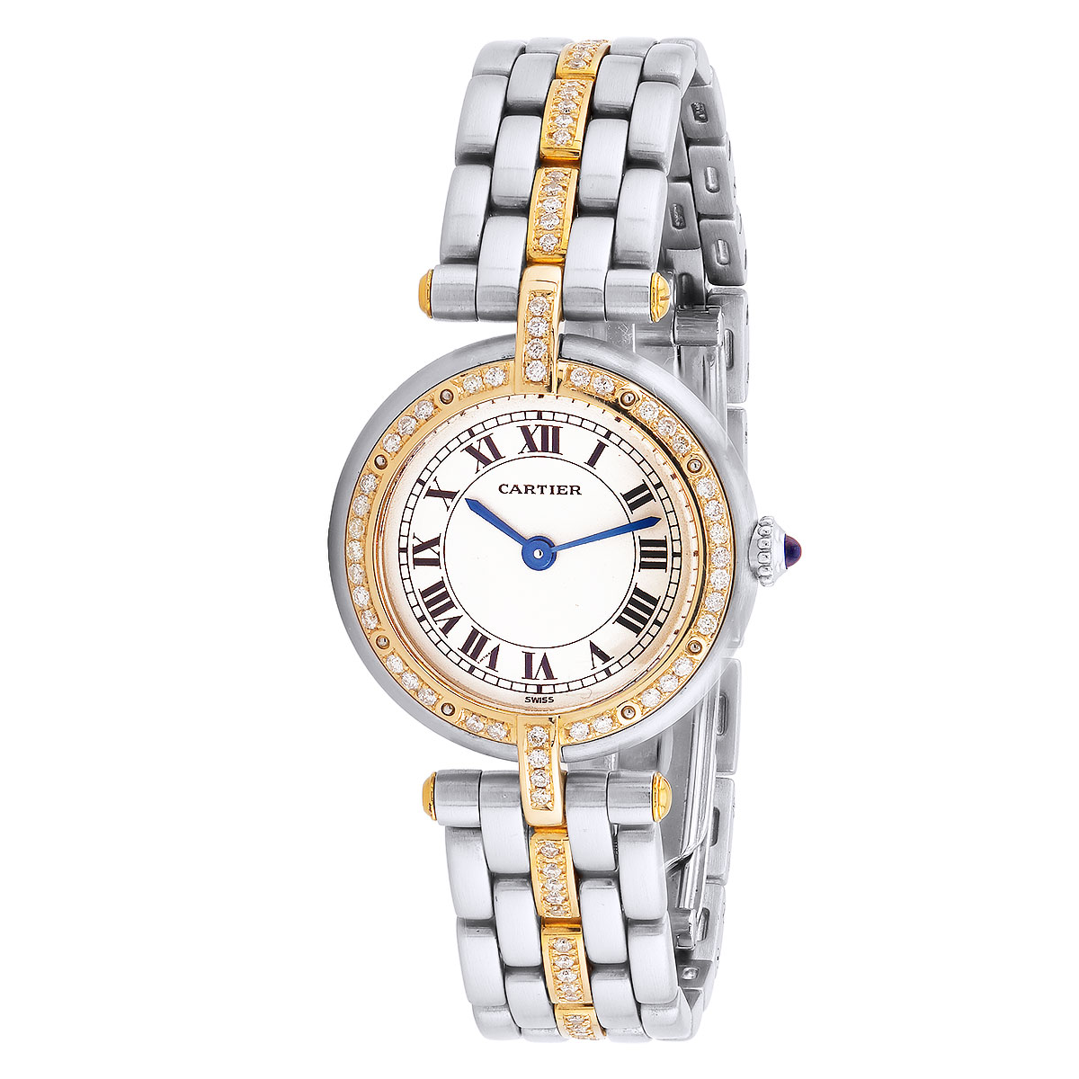 CARTIER PANTHERE VENDOME 24mm 18K Yellow Gold Watch Cream Dial Bonhams : CARTIER | PANTHÈRE VENDOME, REF.8057916, A YELLOW  main image 2