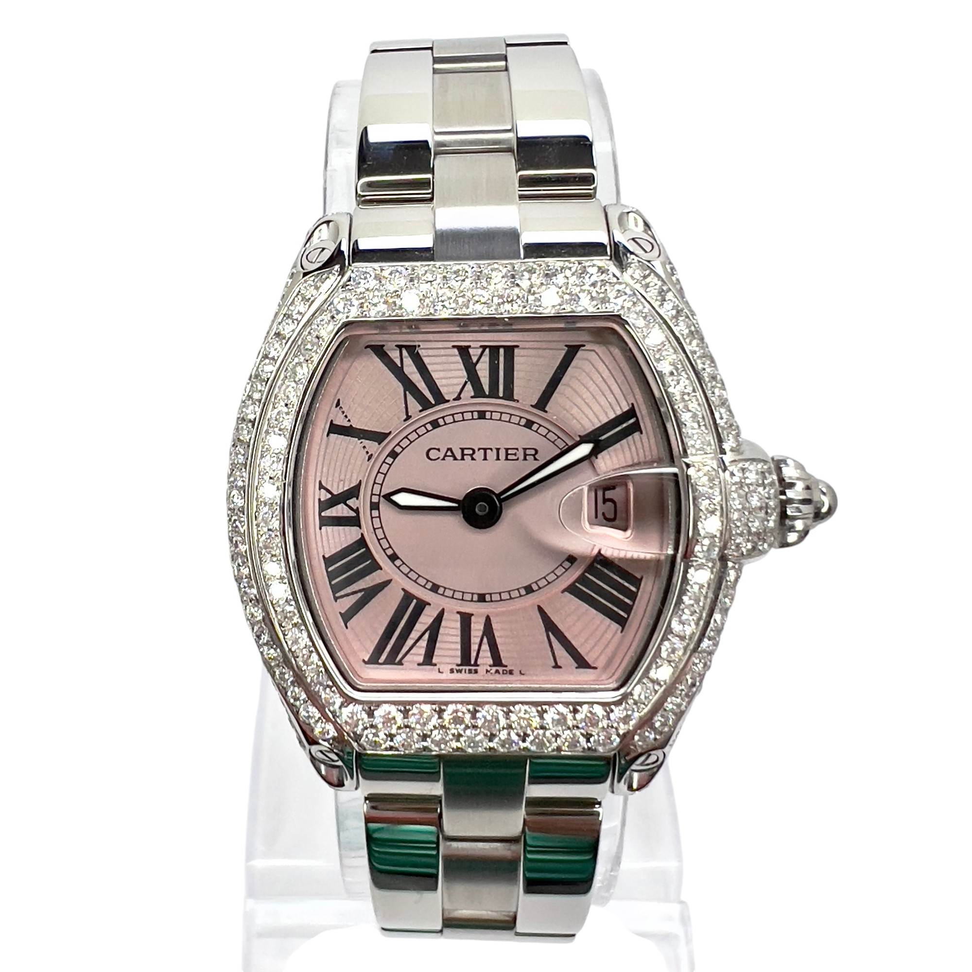 Cartier レディース 時計 Cartier Roadster Women's Diamond Watch 31mm Quartz 0.75ct