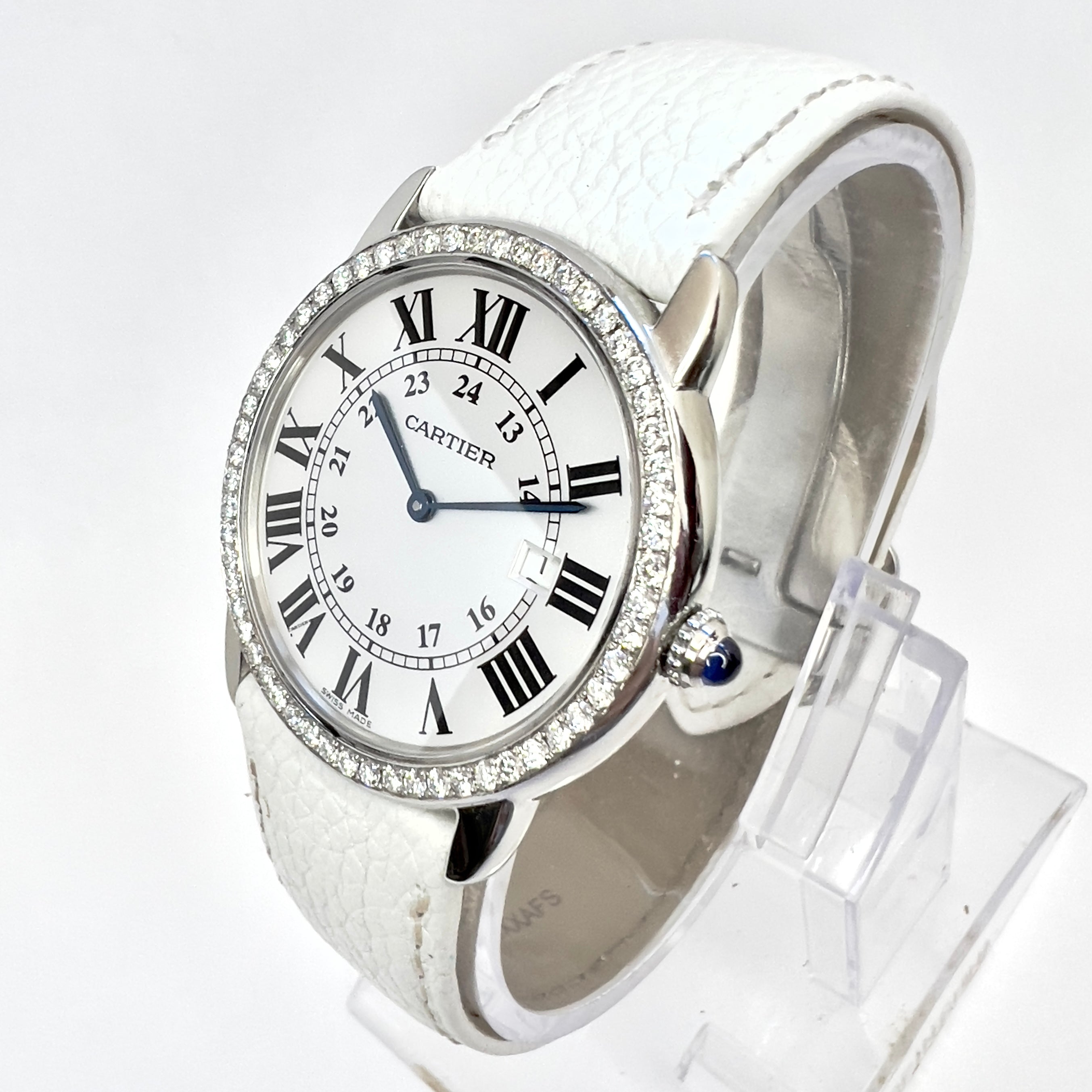 Cartier Ronde Solo Stainless Steel Diamond Men's Watch 36mm