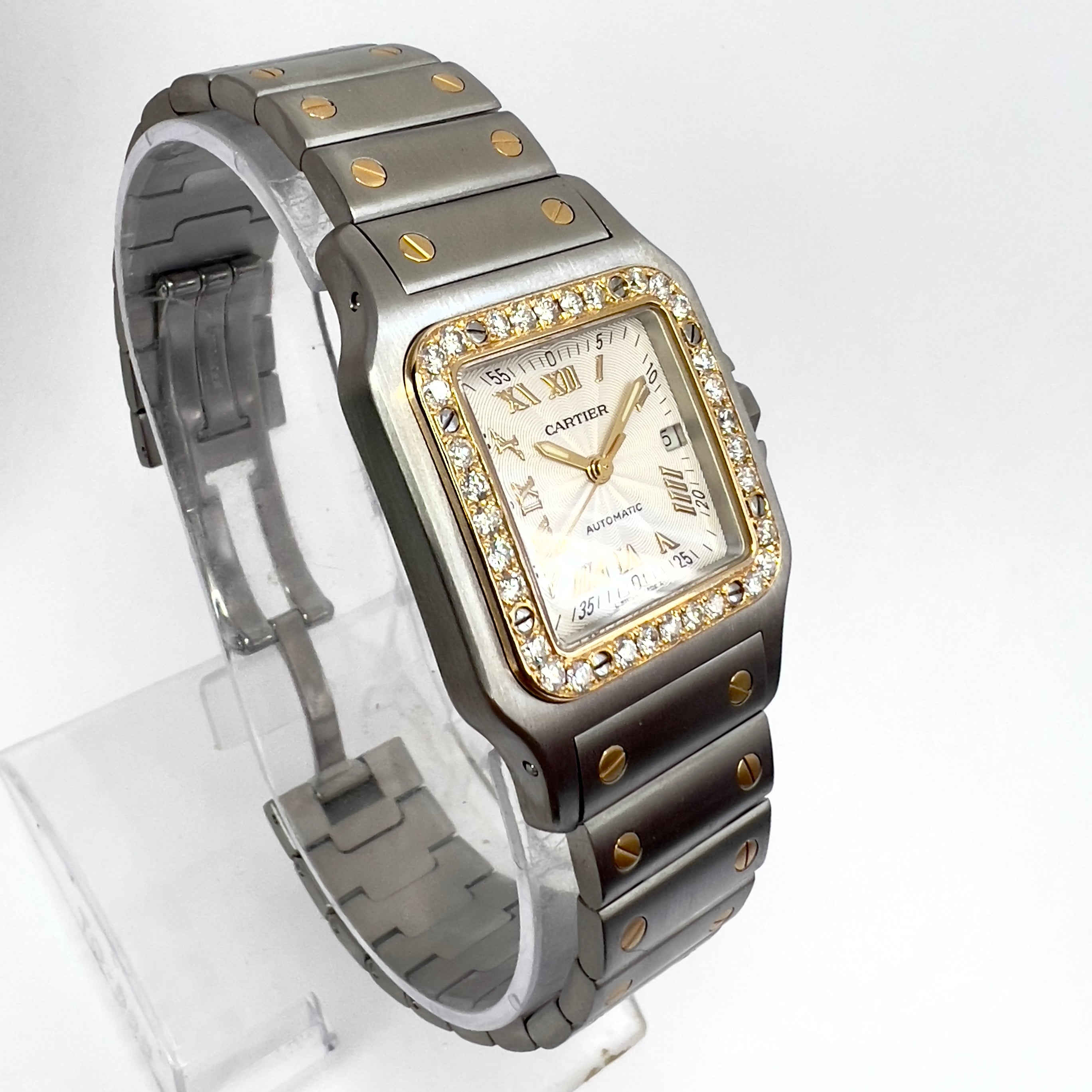 Cartier Santos Galbee 18K Gold and Stainless Steel Women display picture 1