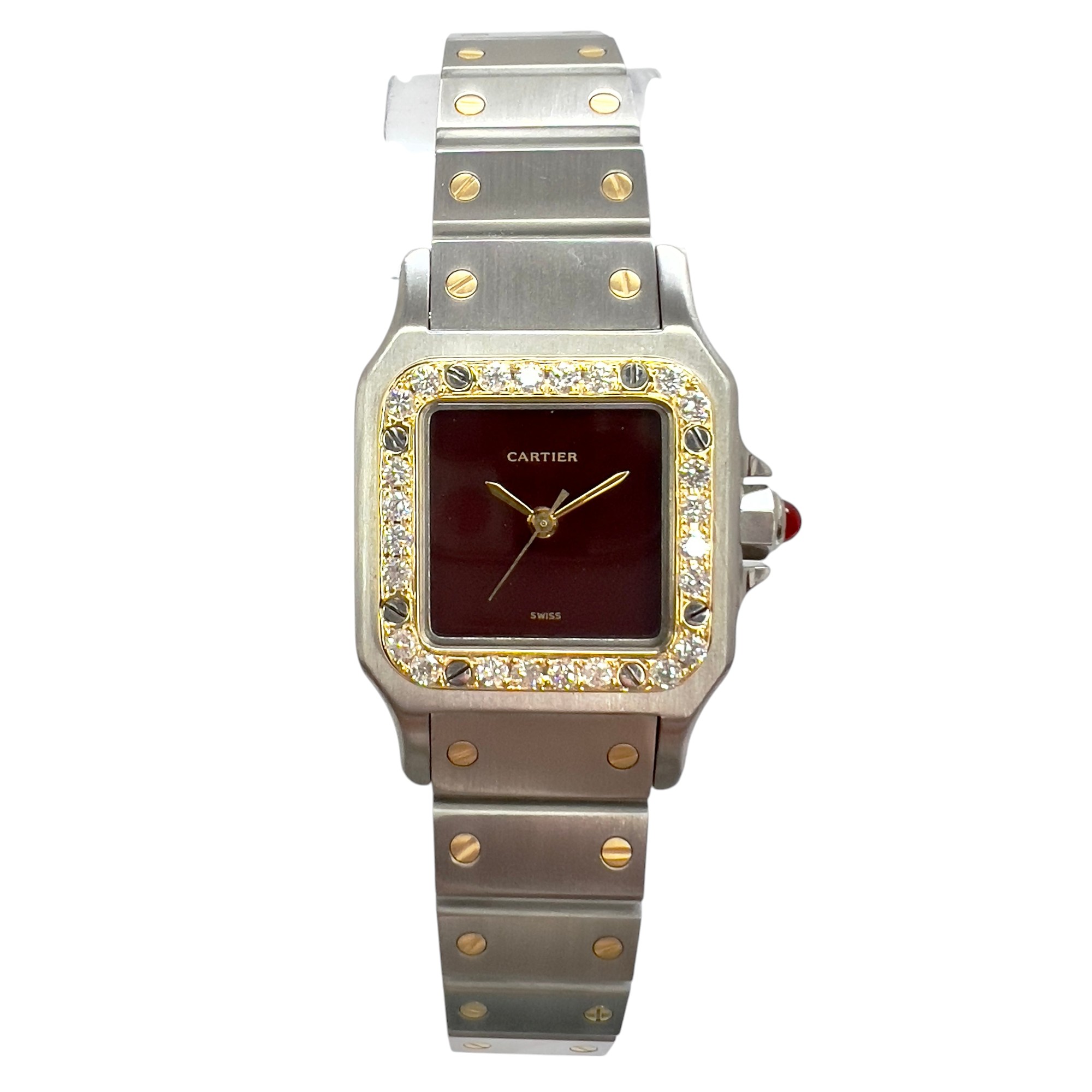 Cartier Santos Galbee Women's Two-Tone Gold Diamond Watch