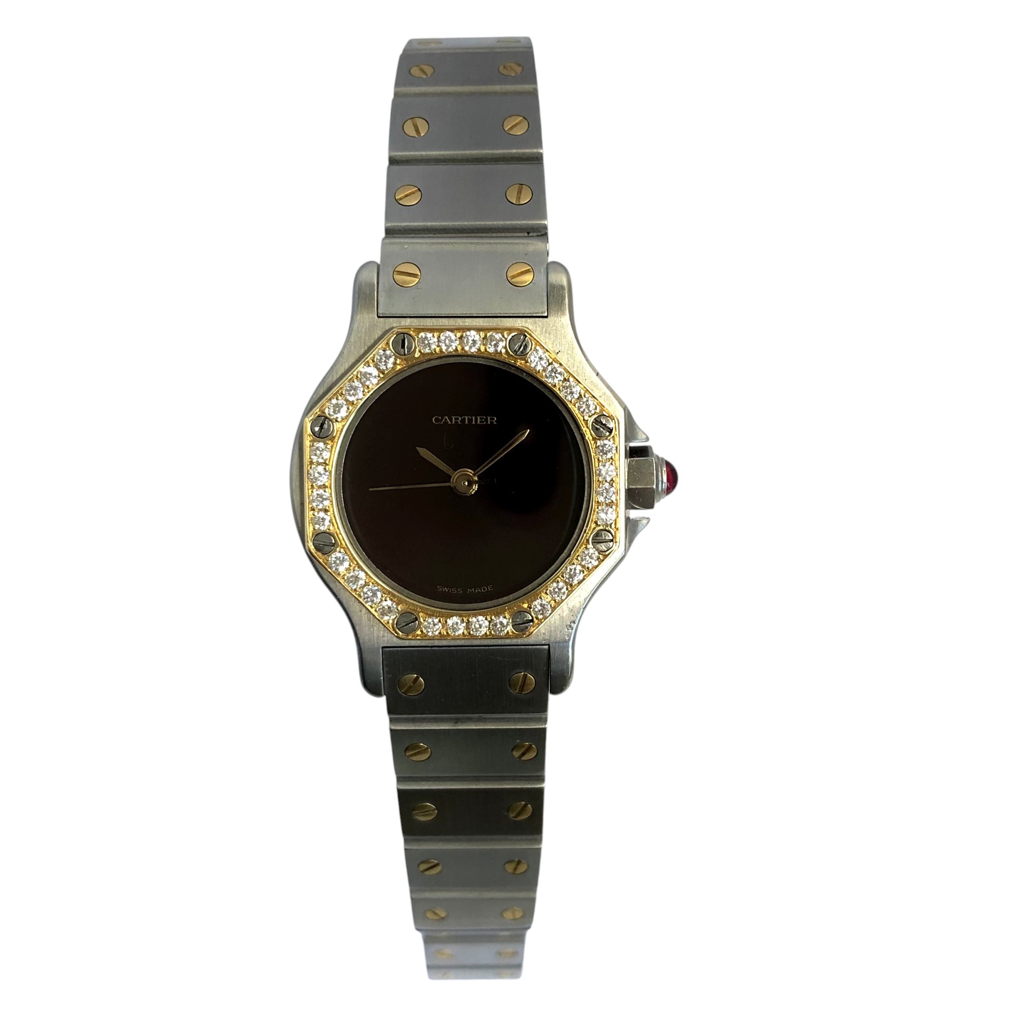 Cartier Santos Octagon 18K Gold and Stainless Steel Women's