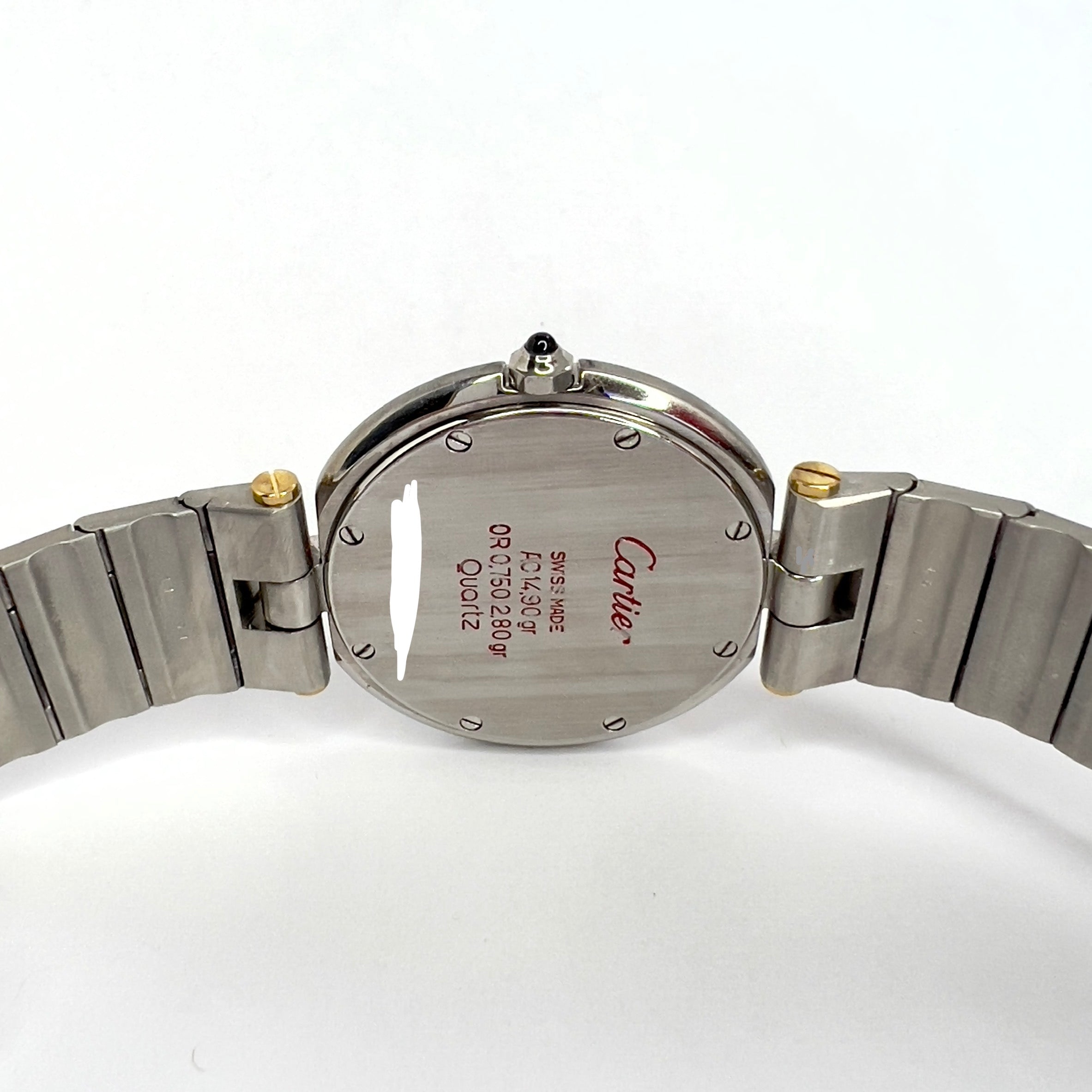 Cartier Santos Ronde 18K Gold and Stainless Steel Diamond Women's