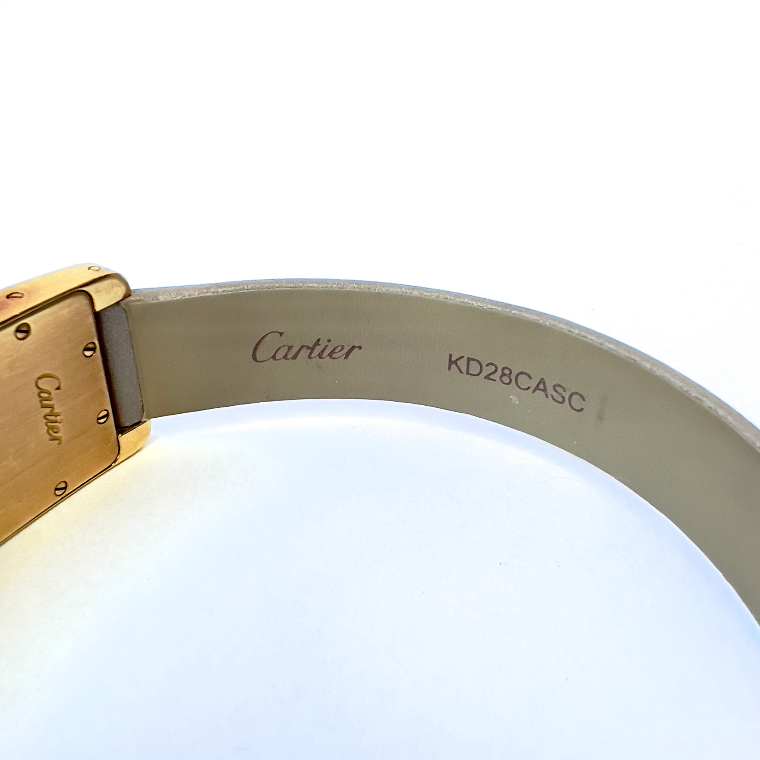 Cartier Tank Americaine 18K Gold Women's Diamond Watch 19mm