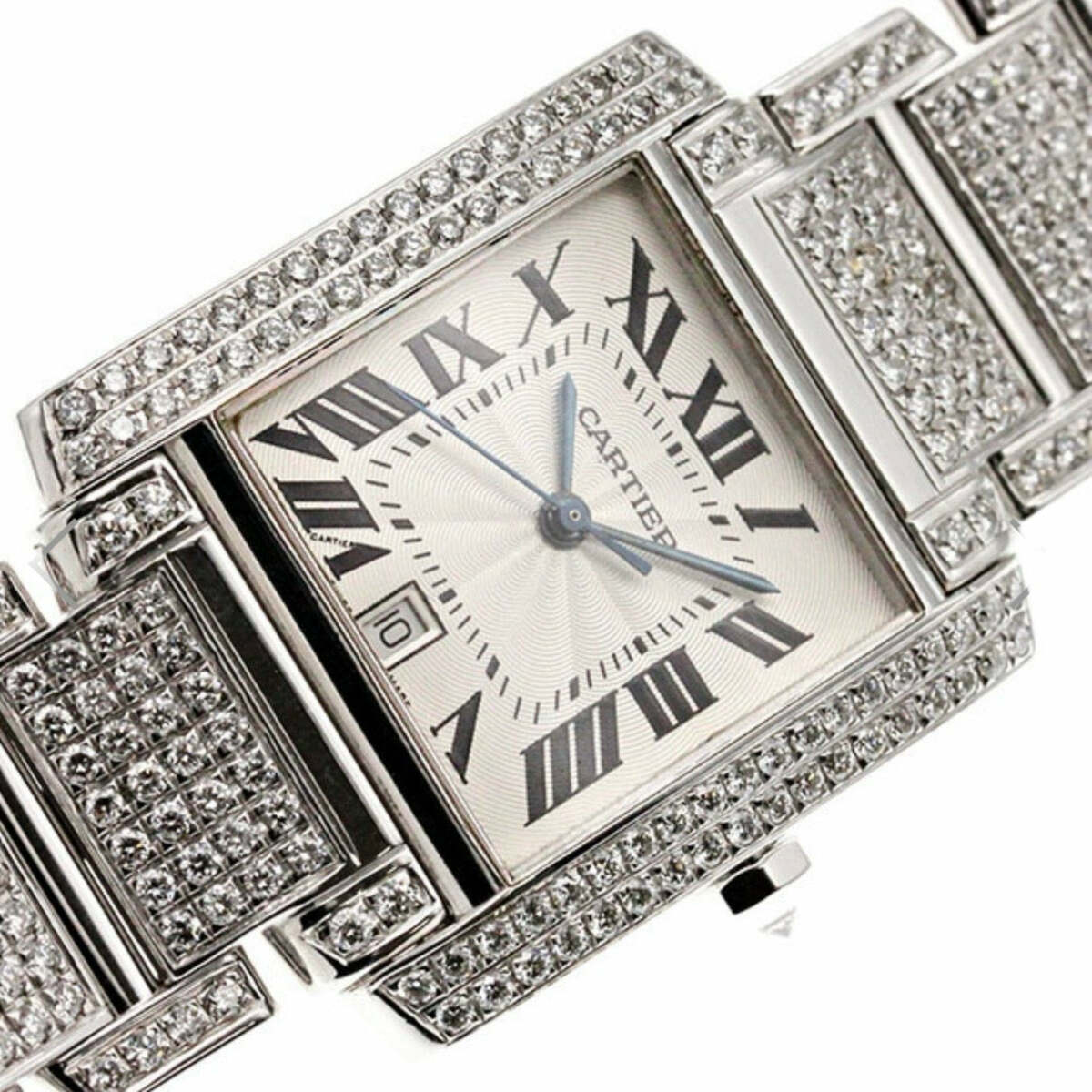 Cartier Tank Française Custom 1.23 CTW Diamond Watch 72 Cartier Diamond Tank Francais 25mm Watch – Filigree Jewelers main image 4