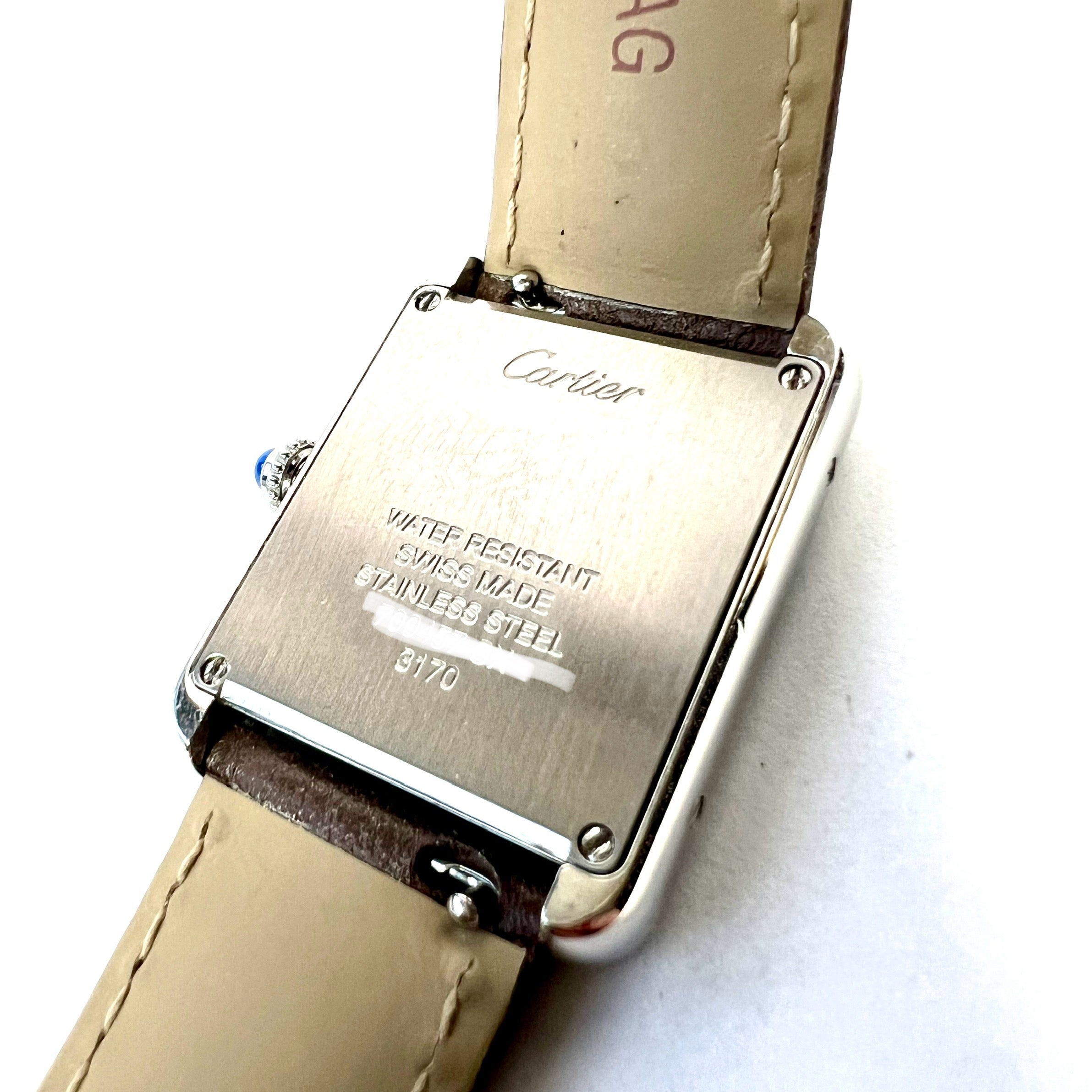 Cartier Tank Solo Women's Diamond Watch 24mm Quartz 0.62ct