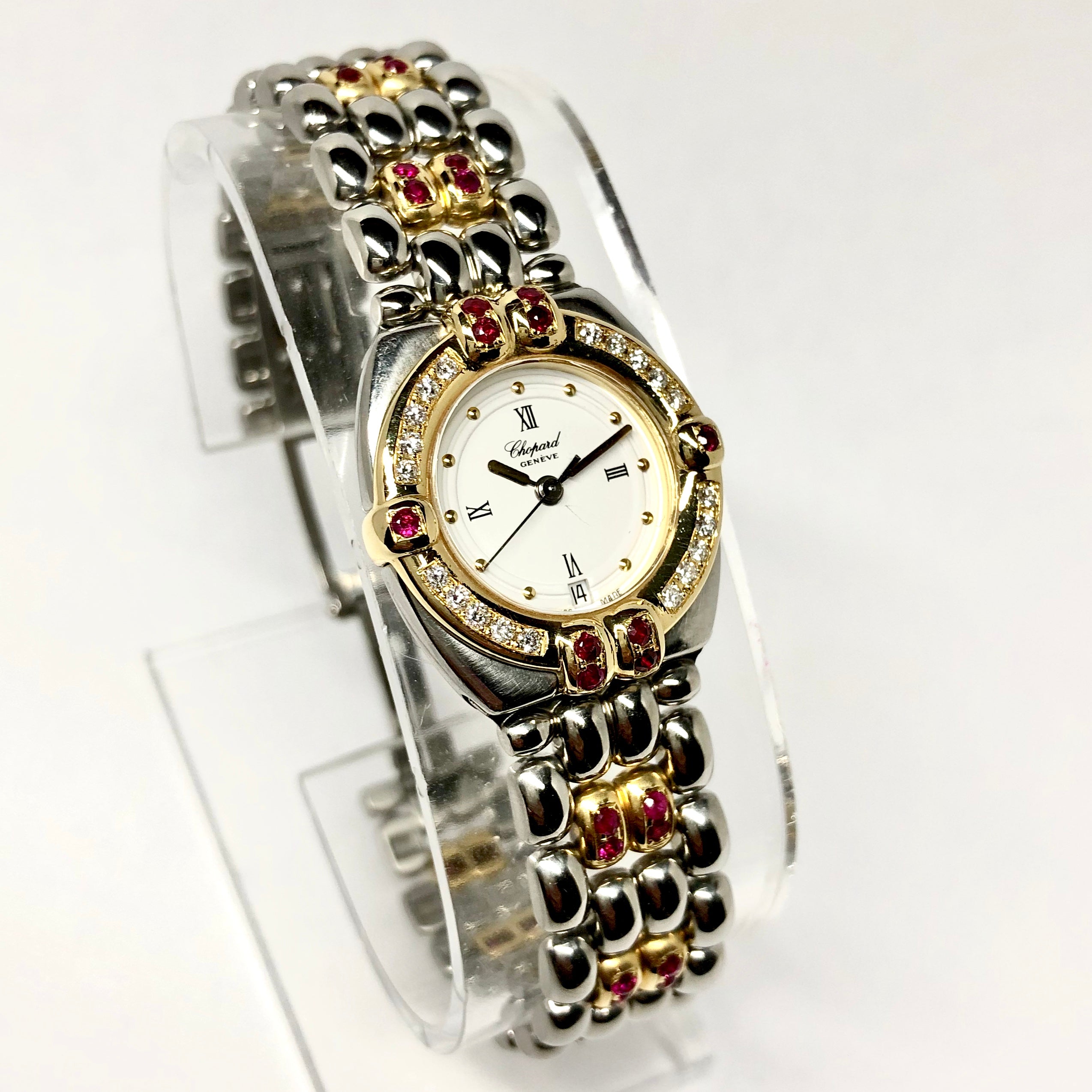 Chopard Gstaad 24mm Two-Tone Diamonds & Rubies Women's Watch