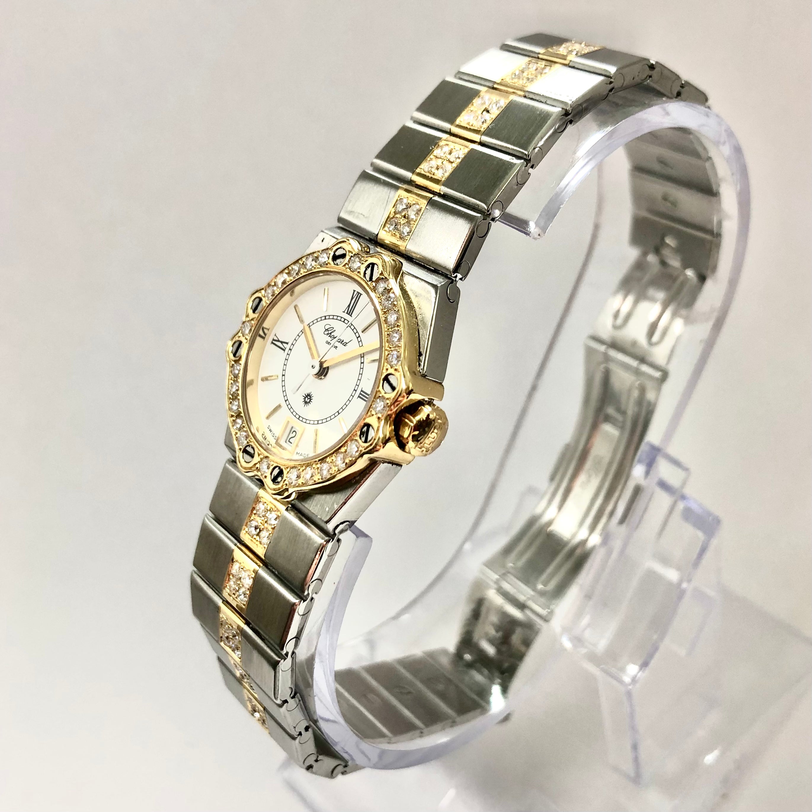 Chopard St. Moritz 24mm Two-Tone 1.41ct Diamond Women display picture 2