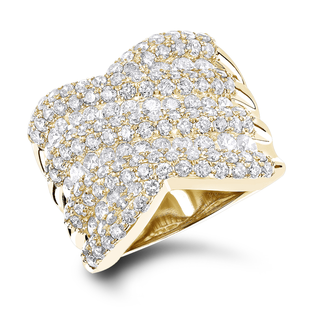 Ladies 3.50 Carat Diamond Cocktail Ring 14k Gold 205206