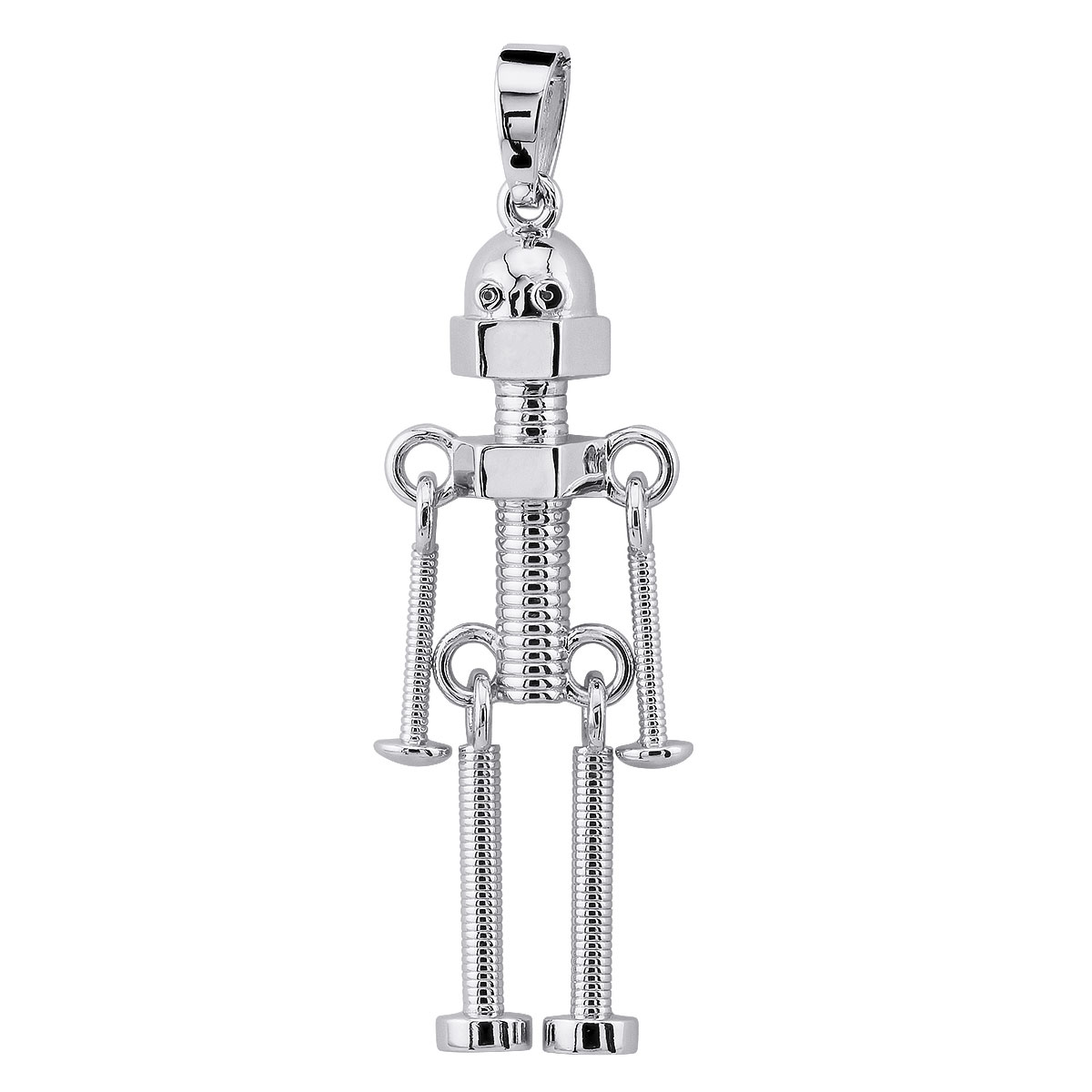 10K White Gold Color Diamond Mickey Mouse Pendant 5.22ct 405690