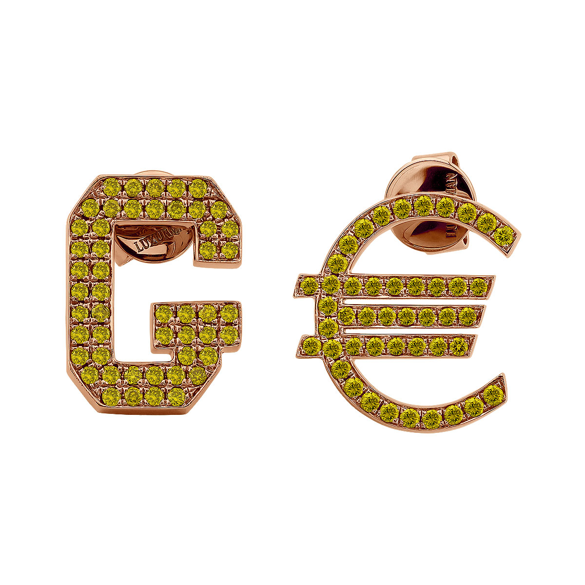 アクセサリー Numbering Gold #5206S Earrings custom-15mm-18k-cg-stud-