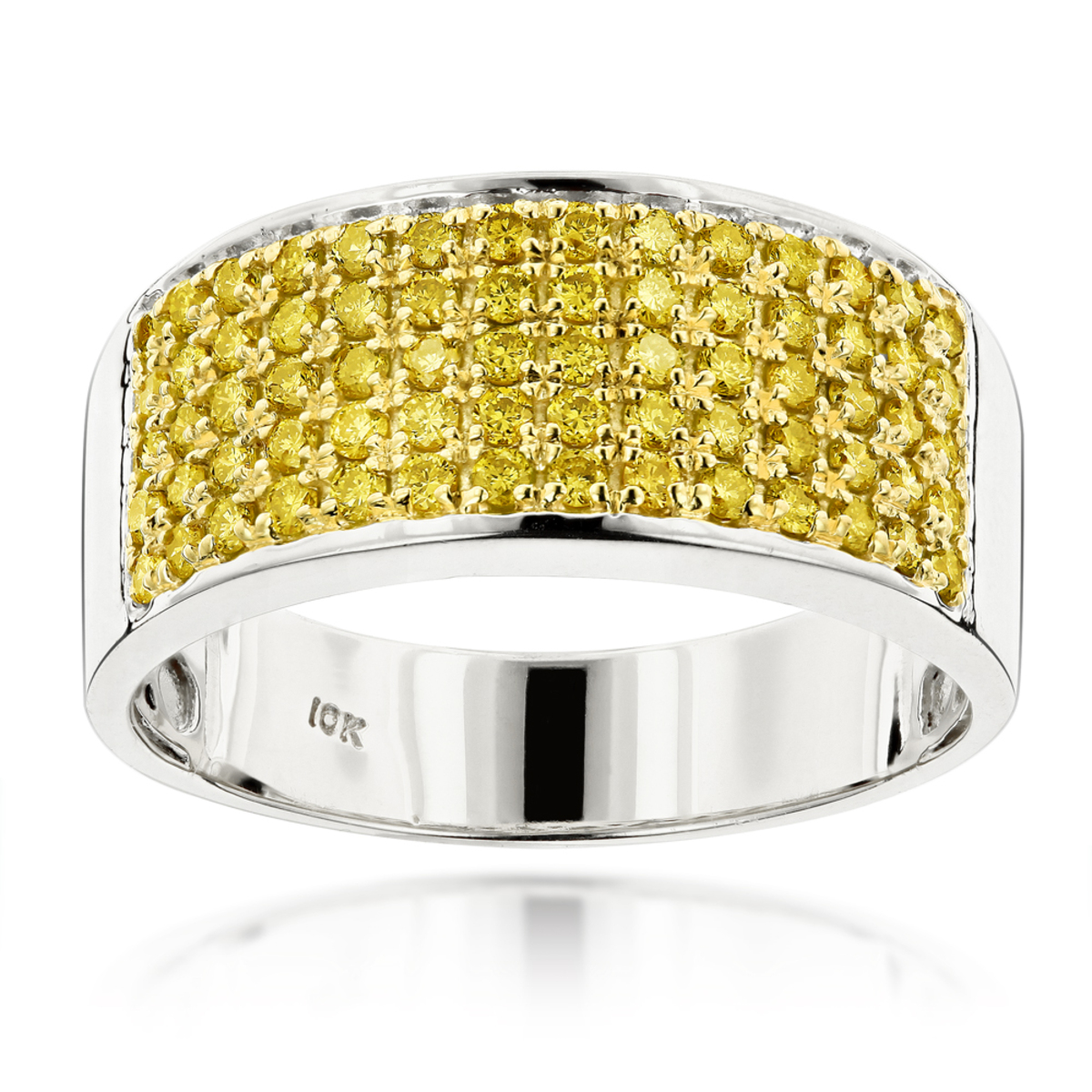 カルティエ WEDDING BAND YELLOW GOLD 10号 Men's Wide Band Band in 14k Yellow/white Gold | Gabriel & Co