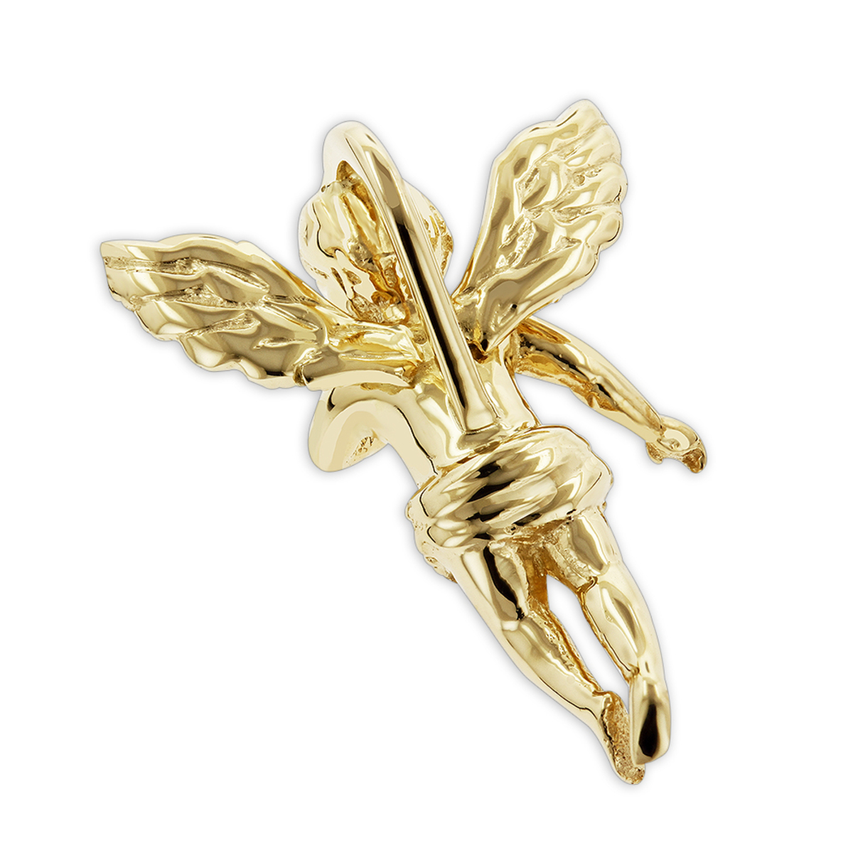 Baby Diamond Little Angel Pendant 14K Gold 0.25ct Mini Charm 890778