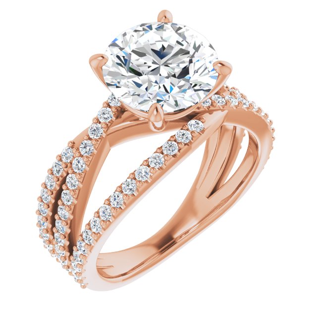 Item Code: ST155DNR, Warranty: 12 months, Ring Style: Birthstone, Metal: 14K Gold, Bridal: Bridal, Engagement, Setting Type: Accented, Width: 3/8in (9mm), Personalization: Yes, Jewelry Shape: Round, Carat Weight: 3 ct, Type of Gemstone: Diamond, Shape: Round, Color: H, Clarity: SI1, Stone Setting Type: Prong, Shared Prong.