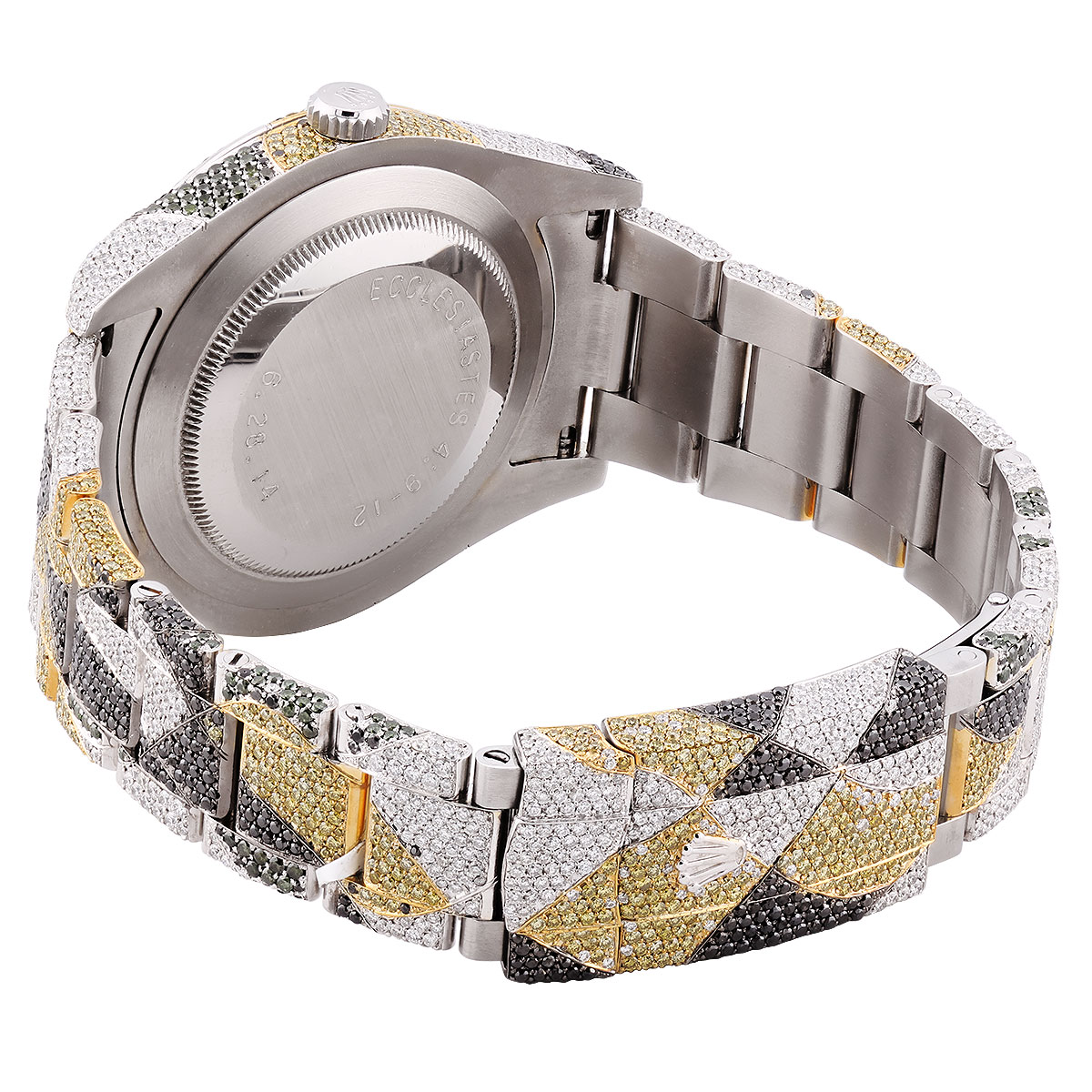 Iced Out Men's Diamond Watch Rolex Datejust 41mm Oyster Bracelet