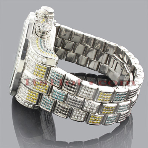 ジョーロデオ　シルバーCZウォッチ Fully Paved Mens Joe Rodeo Diamond Watch 26.70ct 964996