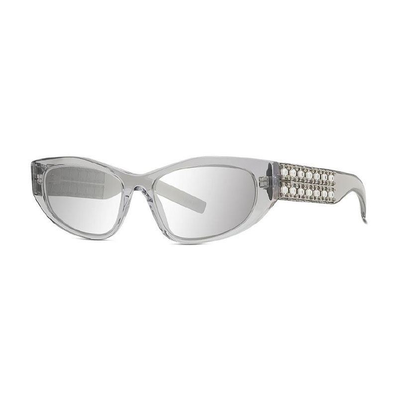 Givenchy women\'s Glasses in Black and Silver Givenchy Silver/Black Limited Edition SGV 419S Shield  main image 4