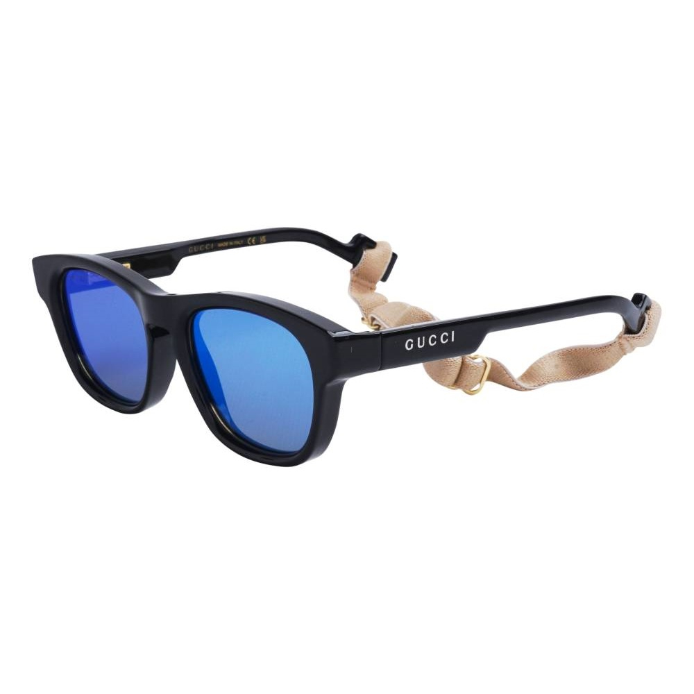 Gucci Men's Designer Square Sunglasses GG1238S002 Blue Lenses