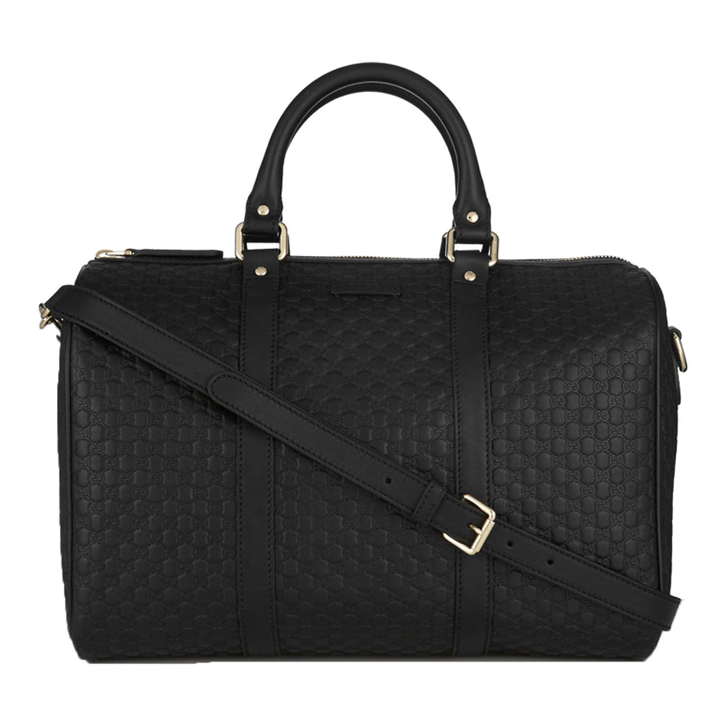 Gucci Microguccissima GG Black Leather Embossed Boston Bag for 