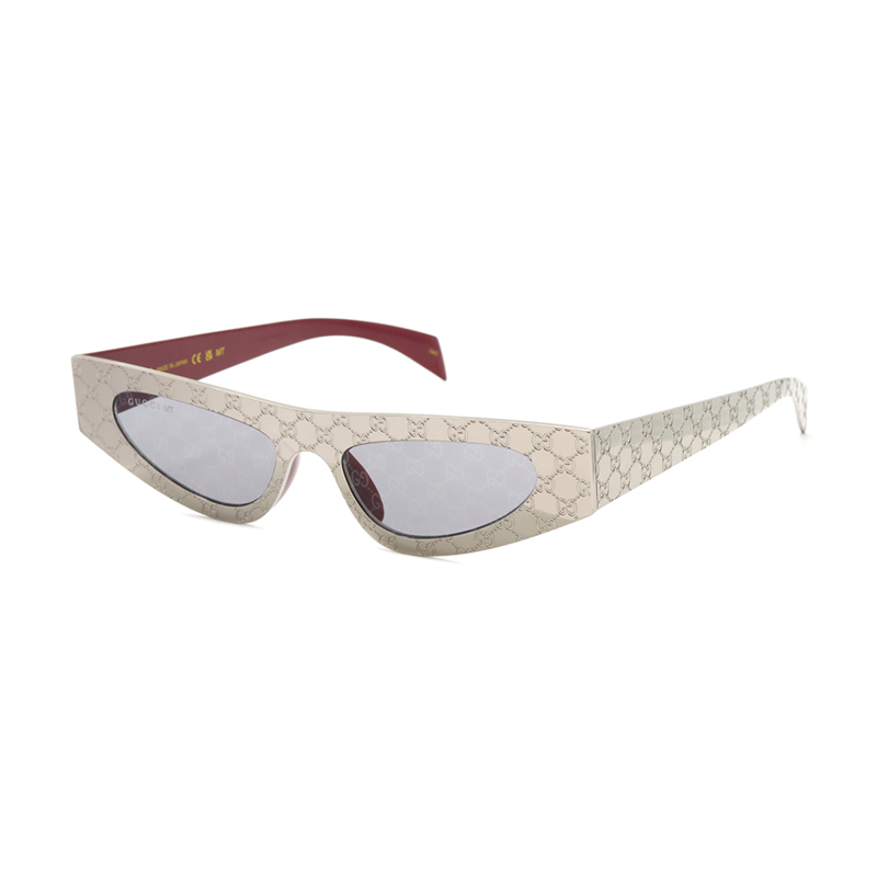 Gucci GG1916S 003 Sunglasses Gold Cat Eye Frame, Grey with GG Pattern Lenses Gucci GG1603S 001 Gold Grey Cat Eye Sunglasses - eye-oo.com main image 4