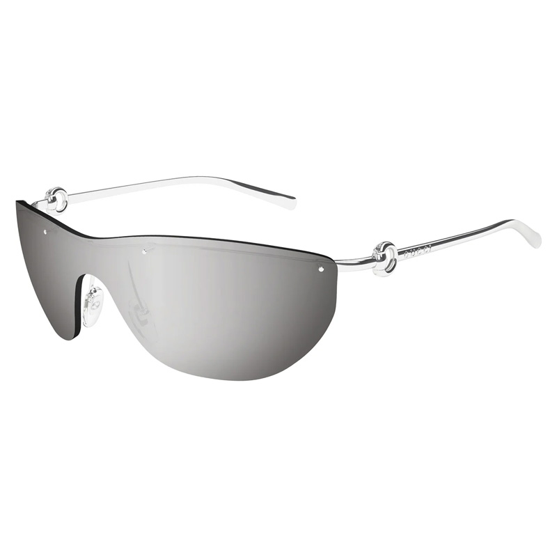 Gucci Women's Designer Shield Silver Sunglasses GG1700S002 M05213