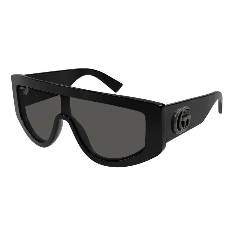Gucci Glossy Black Shield Sunglasses Brand New GUCCI Sunglasses GG1631S Acetate Black Shield 99  main image 2