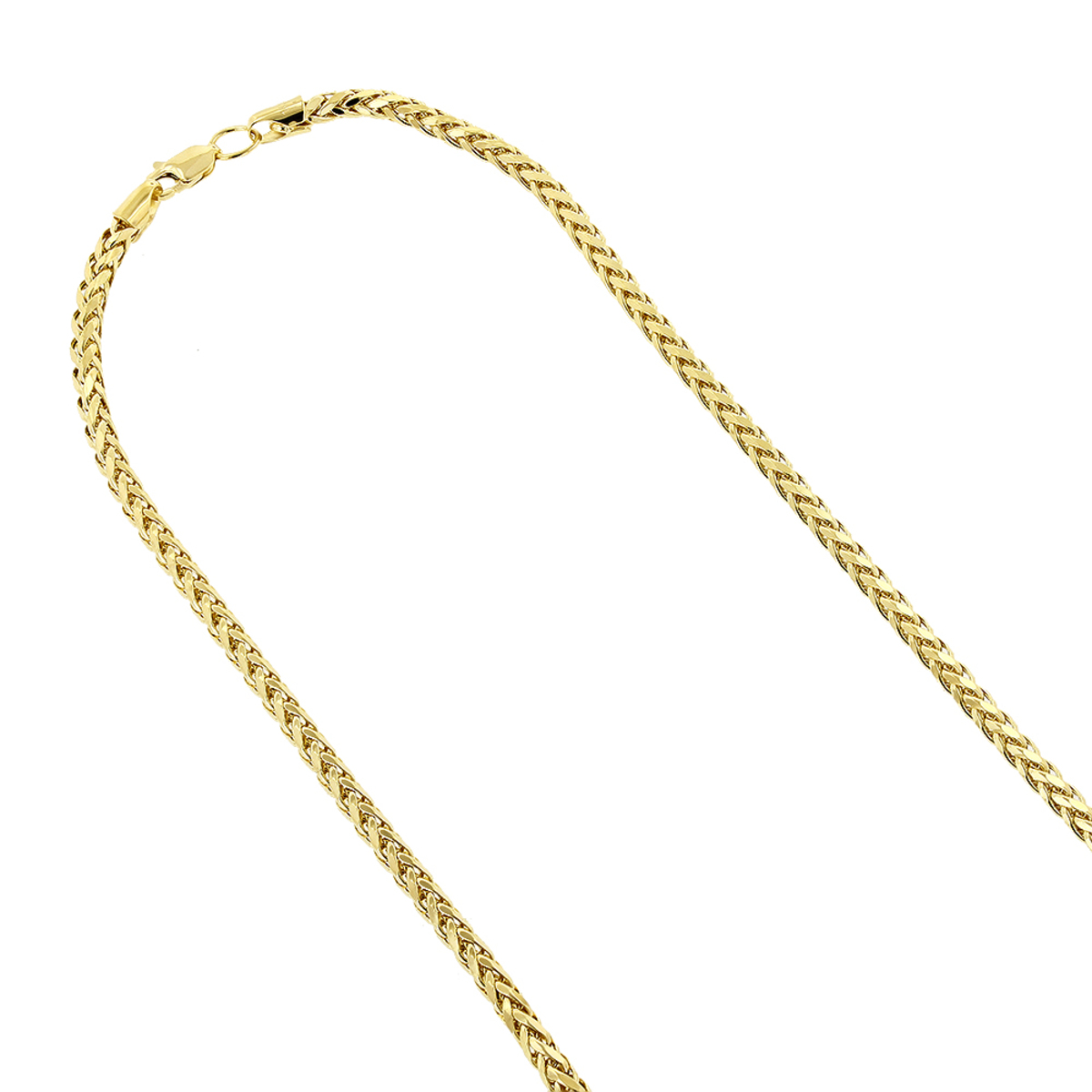 Hollow 14k Gold Franco Chain For Men 