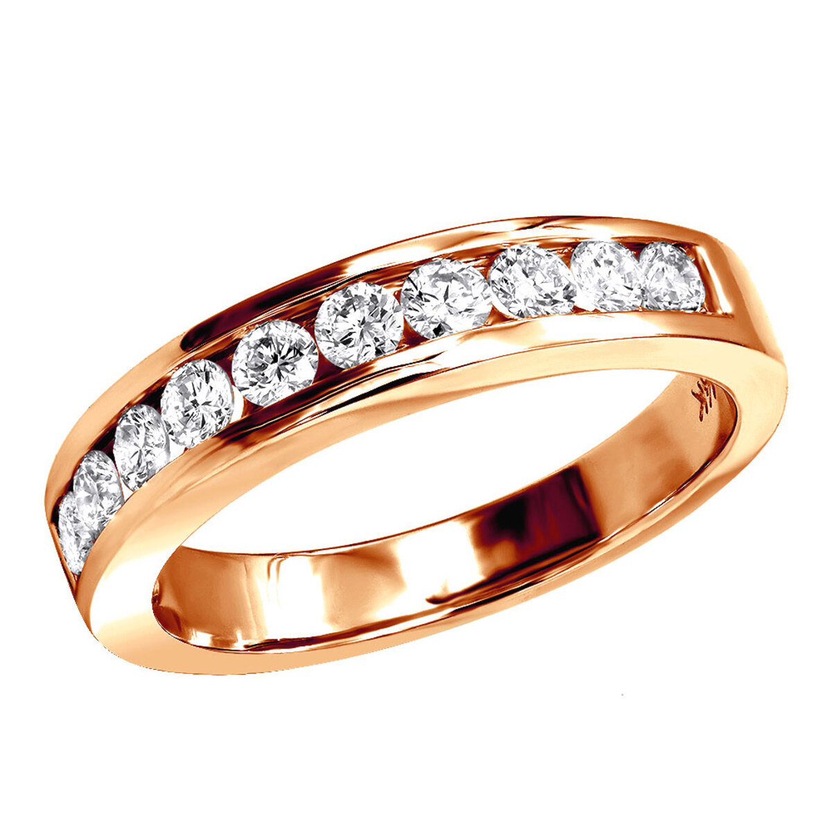 14K Gold Womens Diamond Wedding Ring Engagement Band 0.5ct 008291
