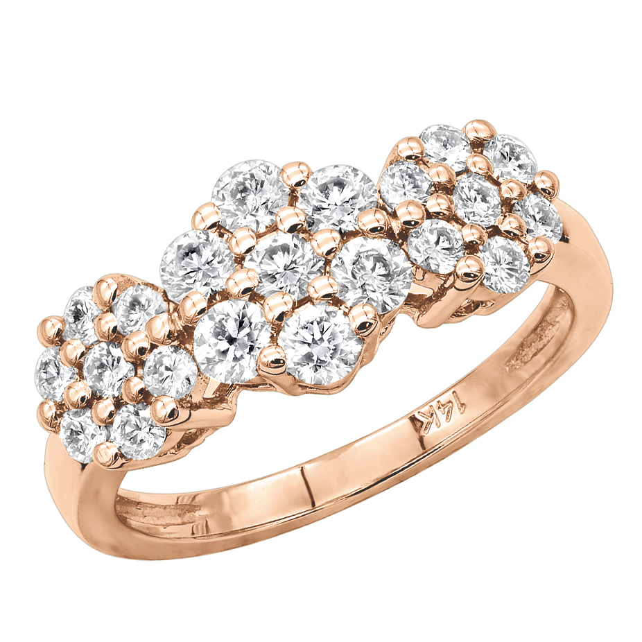 Item Code: 004651, Approx. Weight: 4 g, Warranty: 12 months, Ring Style: Birthstone, Floral, Metal: 14K Gold, Bridal: Promise, Setting Type: Cluster, Width: 3/8in (9.5mm), Personalization: Yes, Jewelry Shape: Flower, Carat Weight: 0.78 ct, Type of Gemstone: Diamond, Color: H, Clarity: VS-SI, Stone Setting Type: Cluster, Prong.
