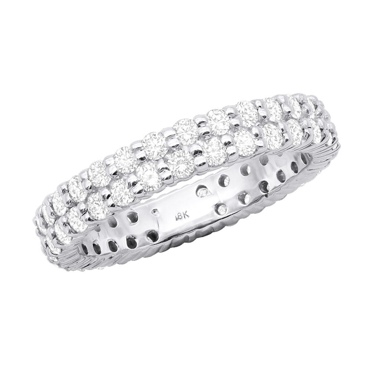 24karats - NOT 18K White Gold Diamond Eternity Band 2.60ct 012891