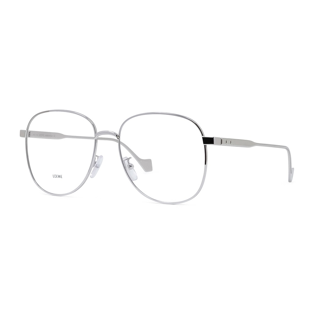 LOEWE Silver Men's Oval Eyeglasses LW50007U Clear Lenses