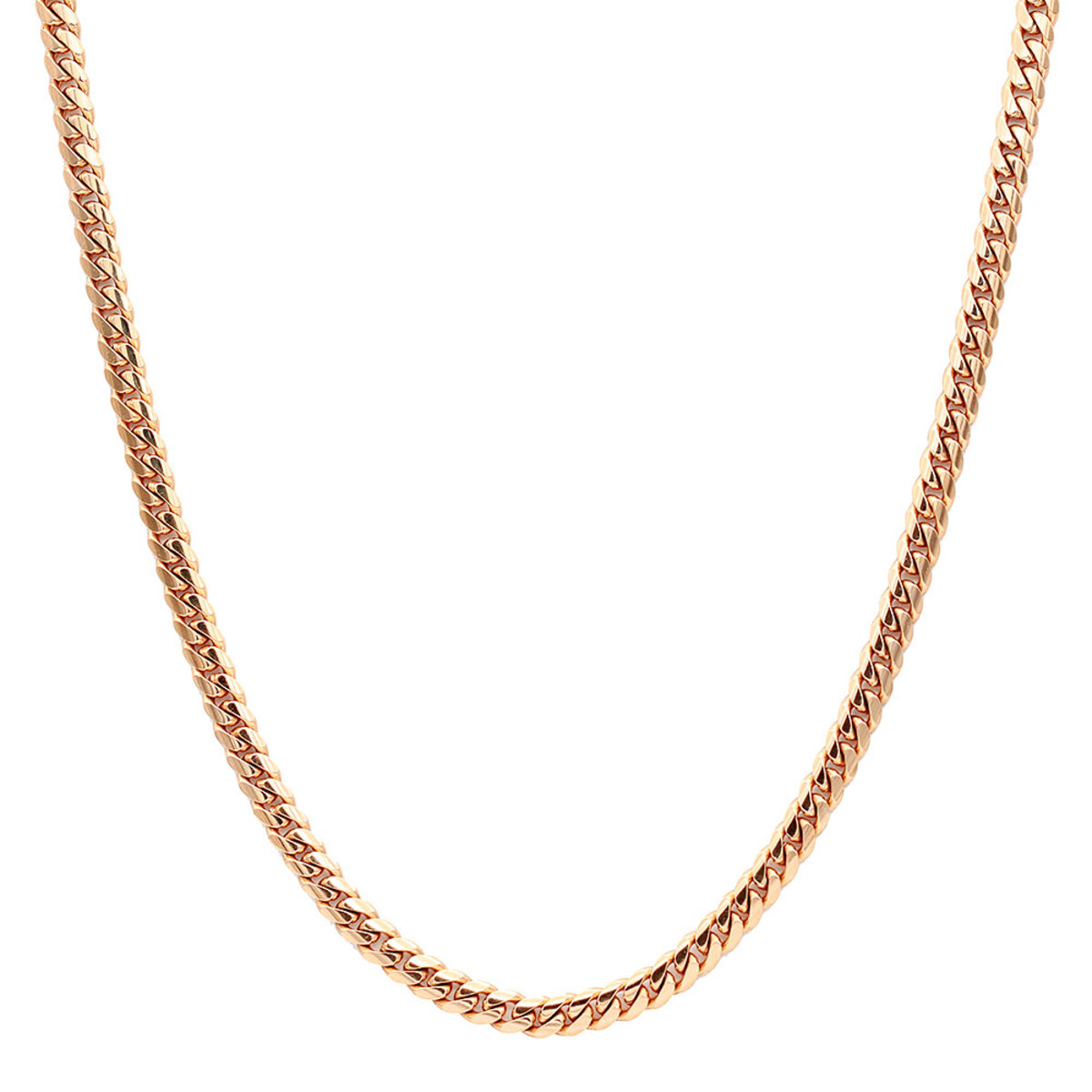 7mm Miami Cuban Link Chain In Solid 14K 
