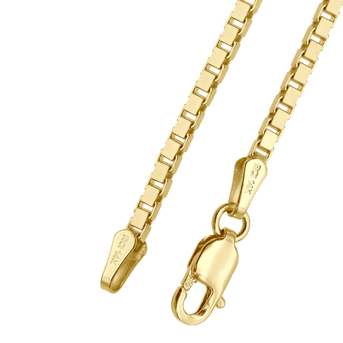 Gold Chain Rci 14kt Men's Solid Box Chain 14K Yellow Gold BOPS