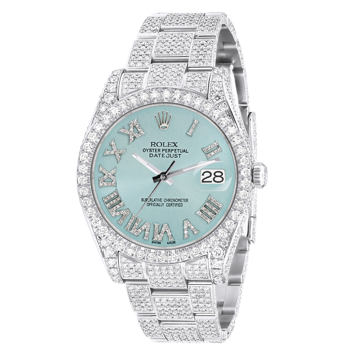 ROLLIE WATCH OUT！ Baguette Diamond Automatic Rollie Watch – ICED OUT